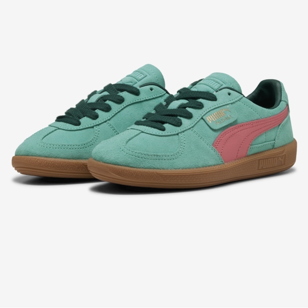 PUMA Palermo Sneakers – Aquatic Pink/Green – Size 8.5
